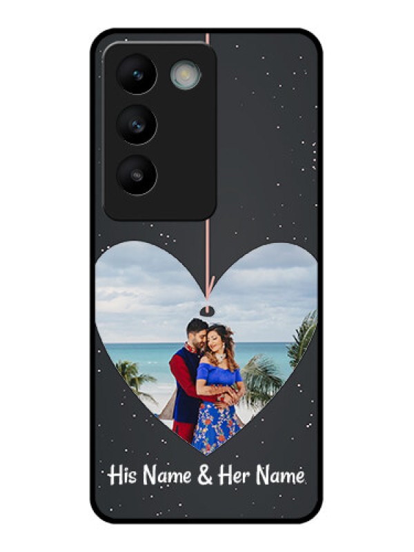 Custom Vivo Y200E 5G Custom Glass Phone CaseHanging Heart Design