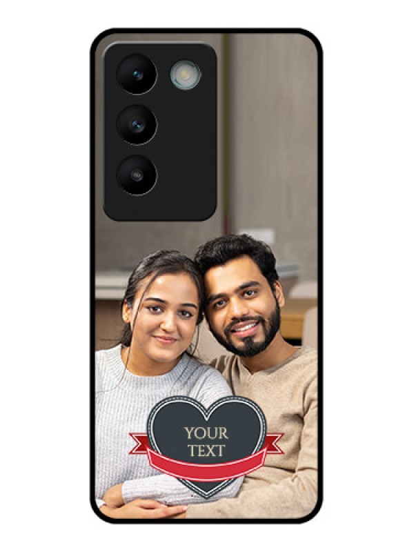 Custom Vivo Y200E 5G Custom Glass Phone CaseJust Married Couple Design