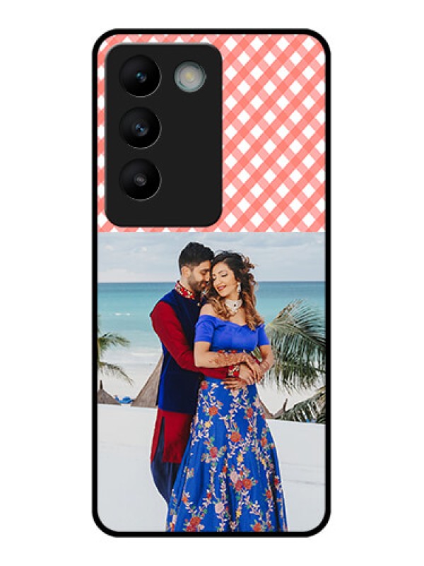 Custom Vivo Y200E 5G Custom Glass Phone CasePink Pattern Design
