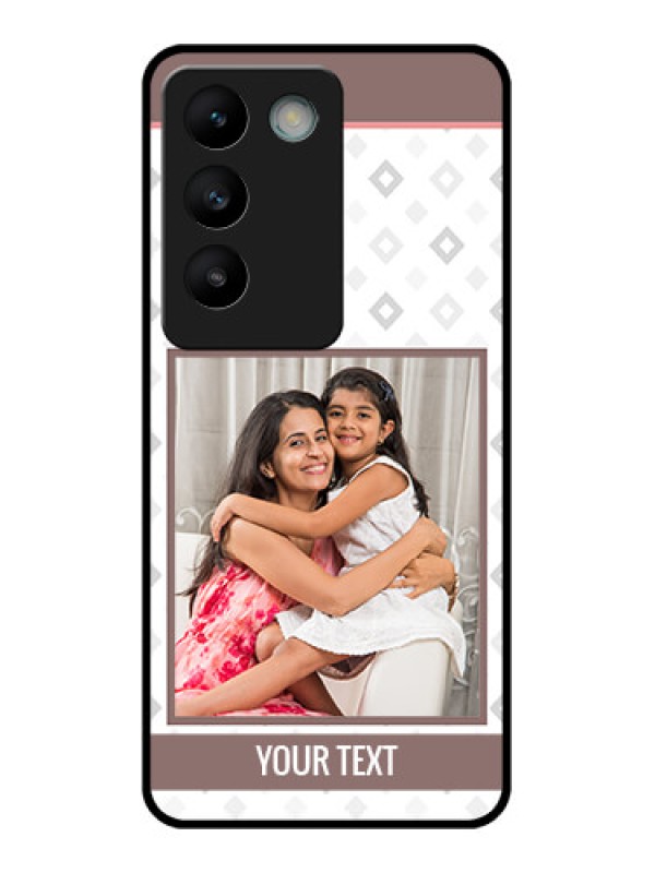 Custom Vivo Y200E 5G Custom Glass Phone CaseSimple Diamond Design