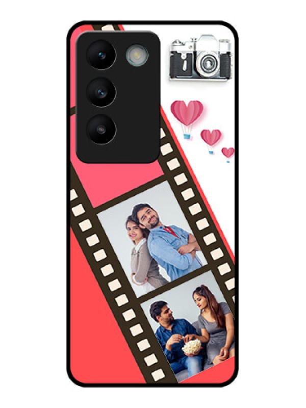Custom Vivo Y200E 5G Custom Glass Phone Case3 Image Holder With Film Reel