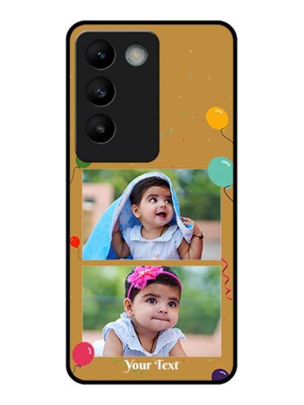 Custom Vivo Y200E 5G Custom Glass Phone CaseImage Holder With Birthday Celebrations Design