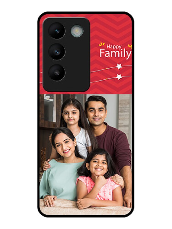 Custom Vivo Y200E 5G Custom Glass Phone CaseHappy Family Design