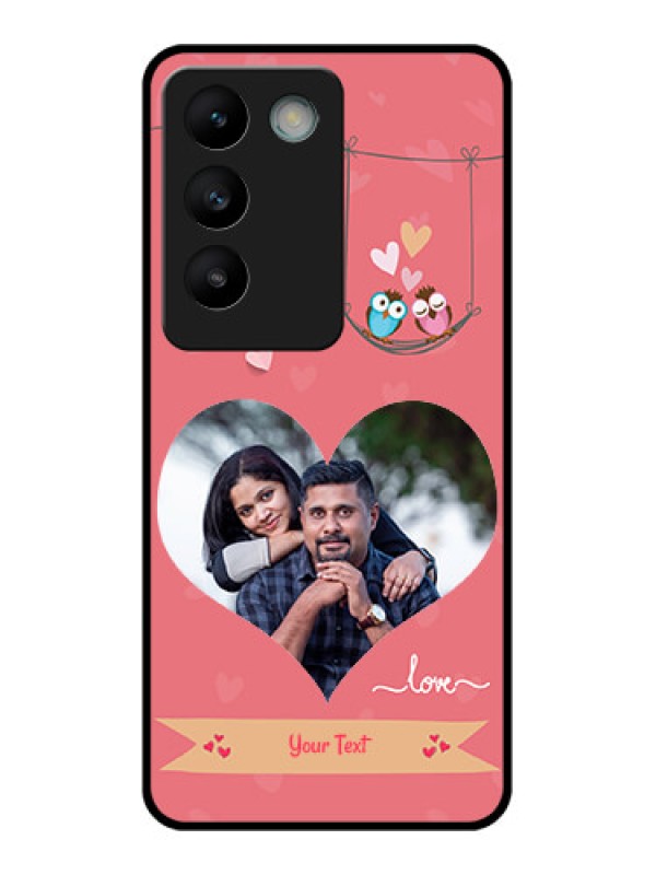 Custom Vivo Y200E 5G Custom Glass Phone CasePeach Color Love Design