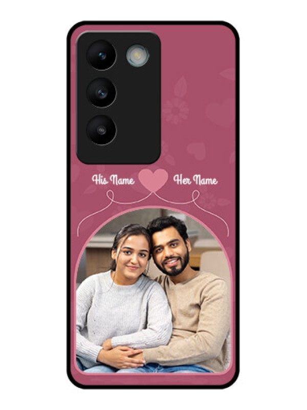 Custom Vivo Y200E 5G Custom Glass Phone CaseLove Floral Design