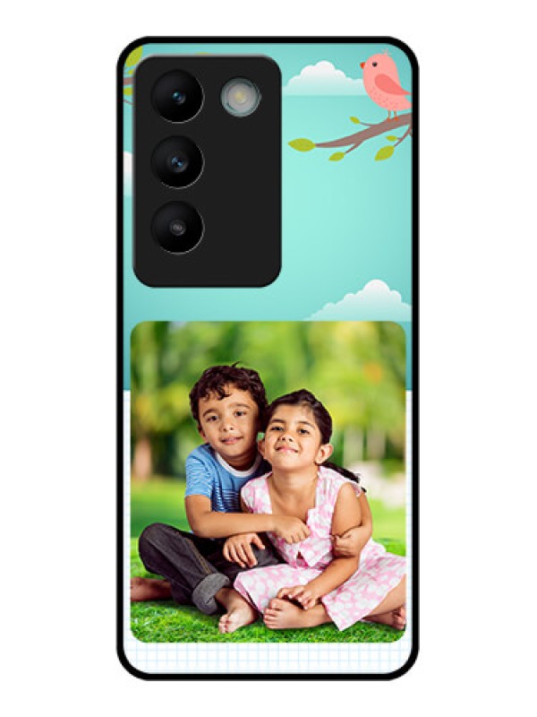 Custom Vivo Y200E 5G Custom Glass Phone CaseDoodle Love Design