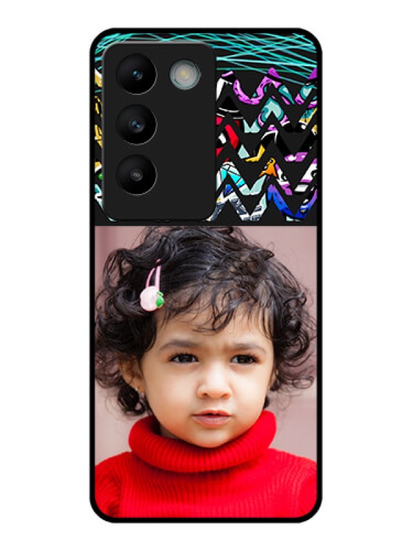 Custom Vivo Y200E 5G Custom Glass Phone CaseNeon Abstract Design