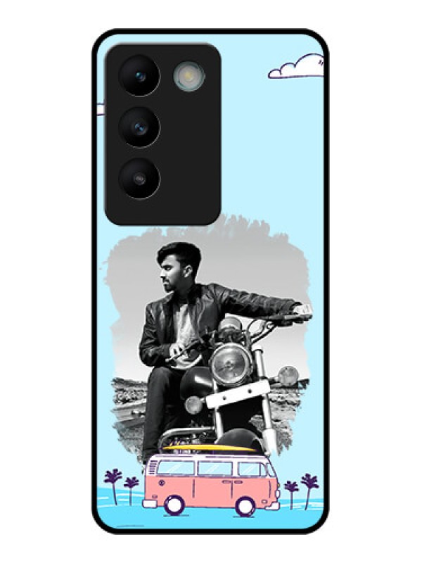Custom Vivo Y200E 5G Custom Glass Phone CaseTravel and Adventure Design