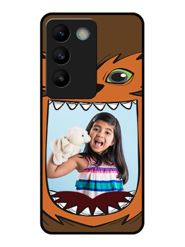 Custom Vivo Y200E 5G Custom Glass Phone CaseOwl Monster Back Case Design