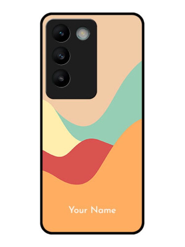 Custom Vivo Y200E 5G Custom Glass Phone CaseOcean Waves Multi - Colour Design