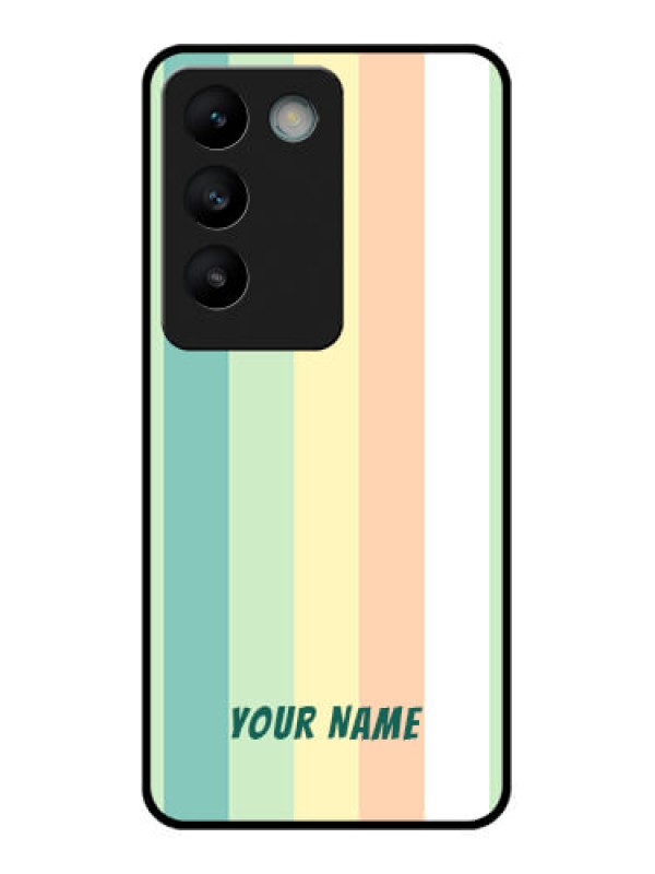 Custom Vivo Y200E 5G Custom Glass Phone CaseMulti - Colour Stripes Design