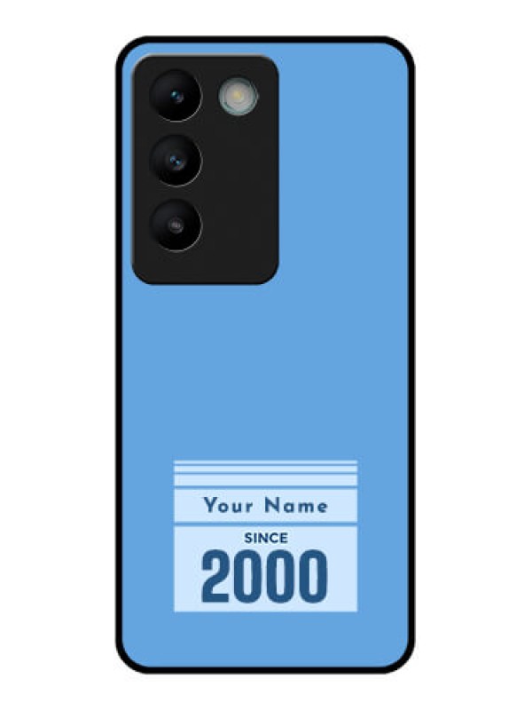Custom Vivo Y200E 5G Custom Glass Phone CaseCustom Year Of Birth Design