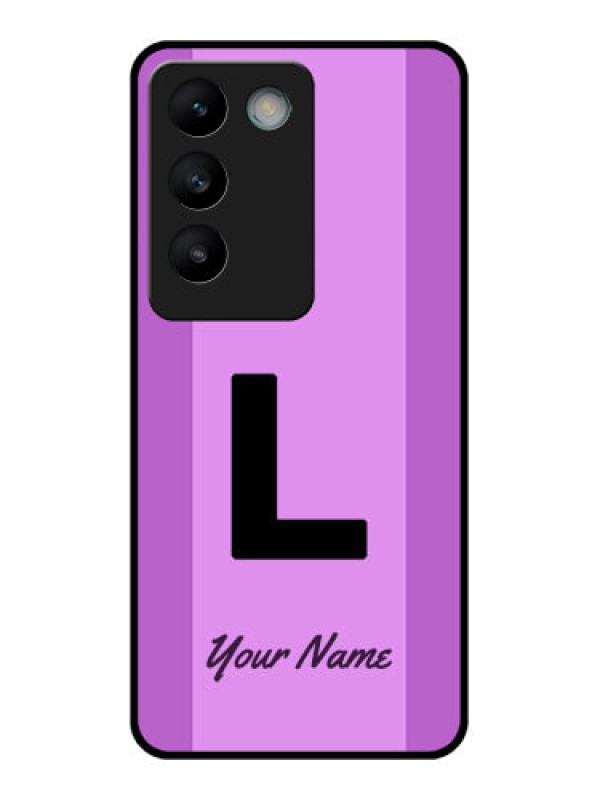 Custom Vivo Y200E 5G Custom Glass Phone CaseTricolor Custom Text Design