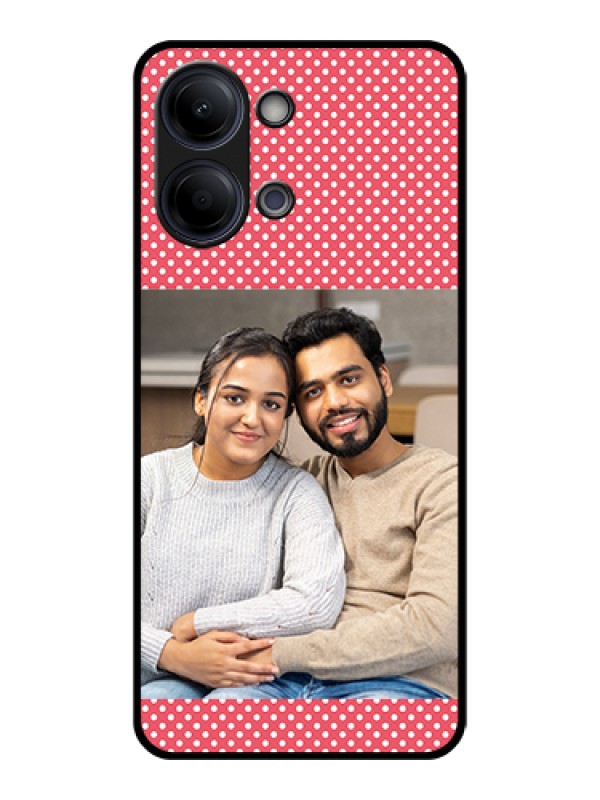 Custom Vivo Y21 5G Custom Glass Phone Case - White Dotted Design