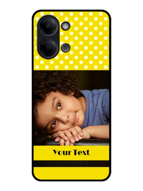 Custom Vivo Y21 5G Custom Glass Phone Case - Bright Yellow Case Design