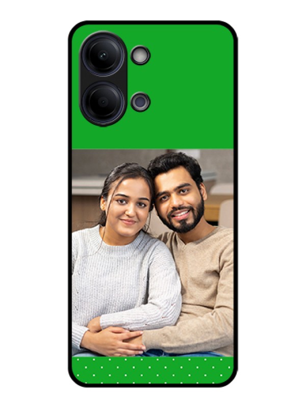 Custom Vivo Y21 5G Custom Glass Phone Case - Green Pattern Design