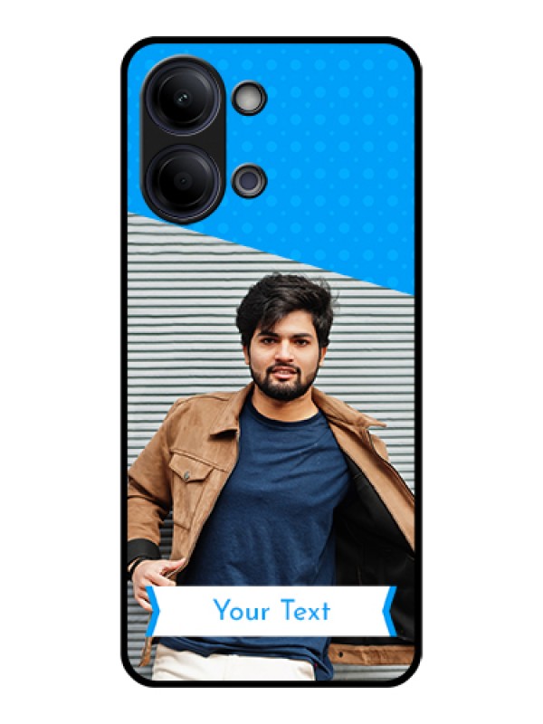 Custom Vivo Y21 5G Custom Glass Phone Case - Simple Blue Color Design