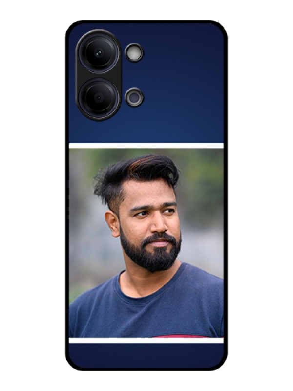 Custom Vivo Y21 5G Custom Glass Phone Case - Simple Royal Blue Design