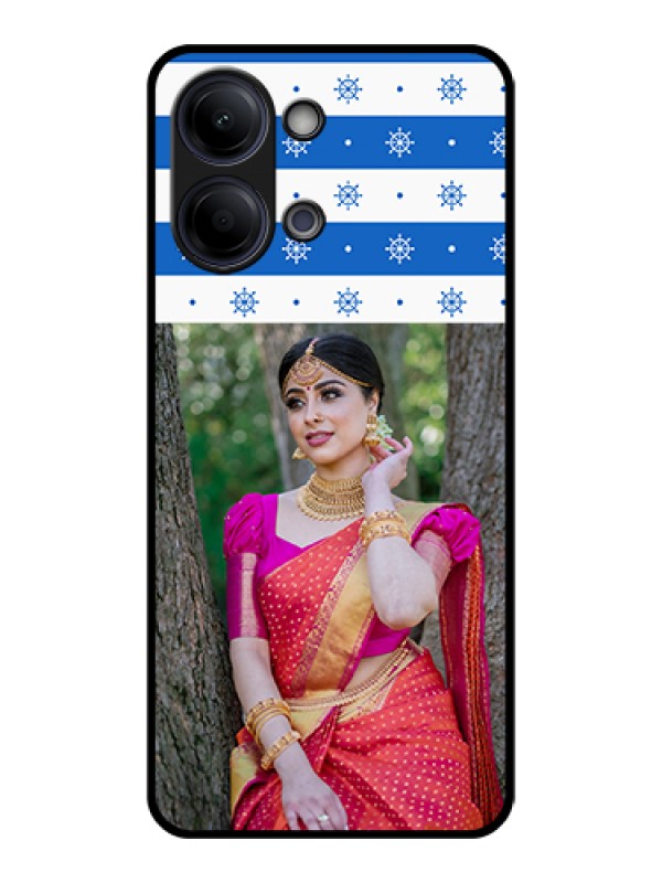 Custom Vivo Y21 5G Custom Glass Phone Case - Snow Pattern Design