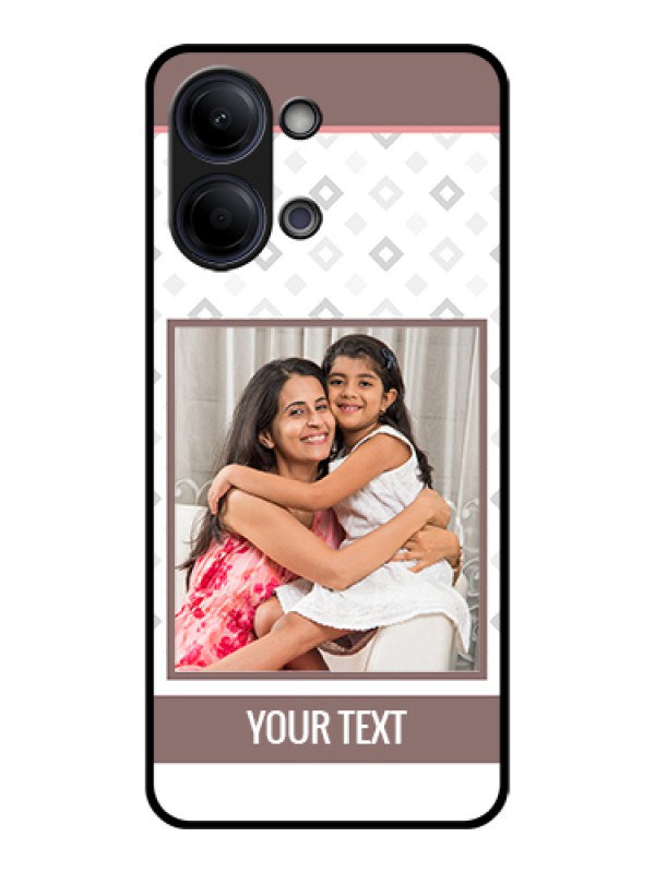 Custom Vivo Y21 5G Custom Glass Phone Case - Simple Diamond Design