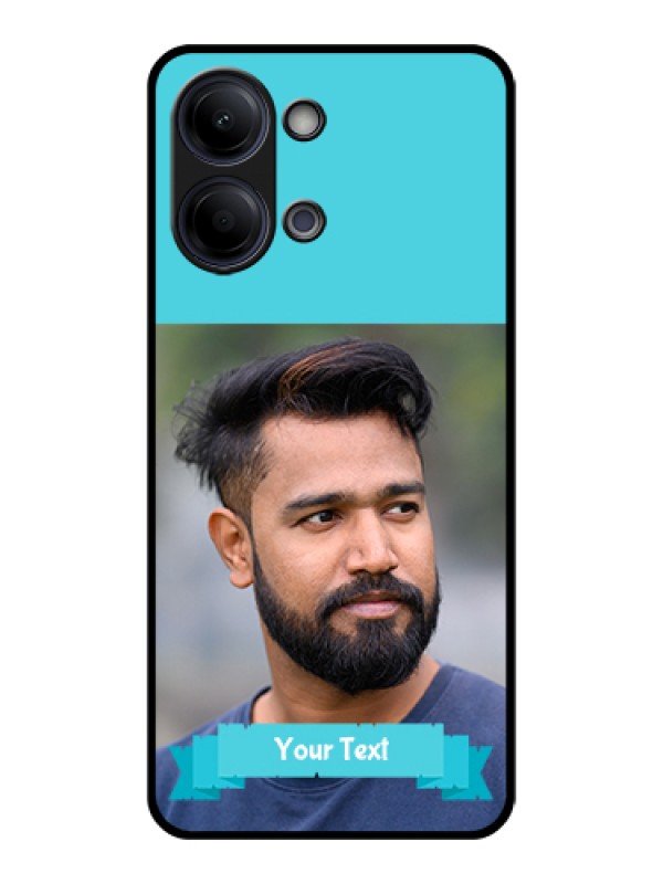 Custom Vivo Y21 5G Custom Glass Phone Case - Blue Color Design