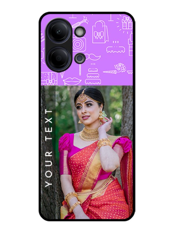 Custom Vivo Y21 5G Custom Glass Phone Case - Birthday Icons Design