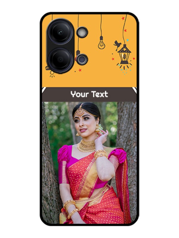 Custom Vivo Y21 5G Custom Glass Phone Case - With Family Picture And Icons