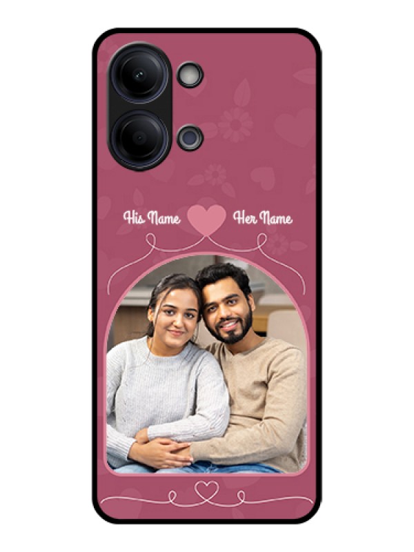 Custom Vivo Y21 5G Custom Glass Phone Case - Love Floral Design