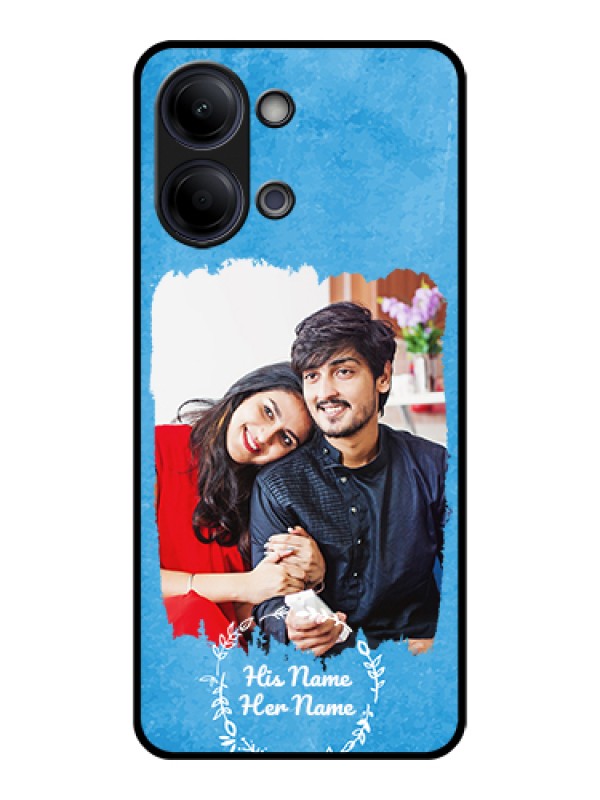 Custom Vivo Y21 5G Custom Glass Phone Case - Blue Color Vintage Design