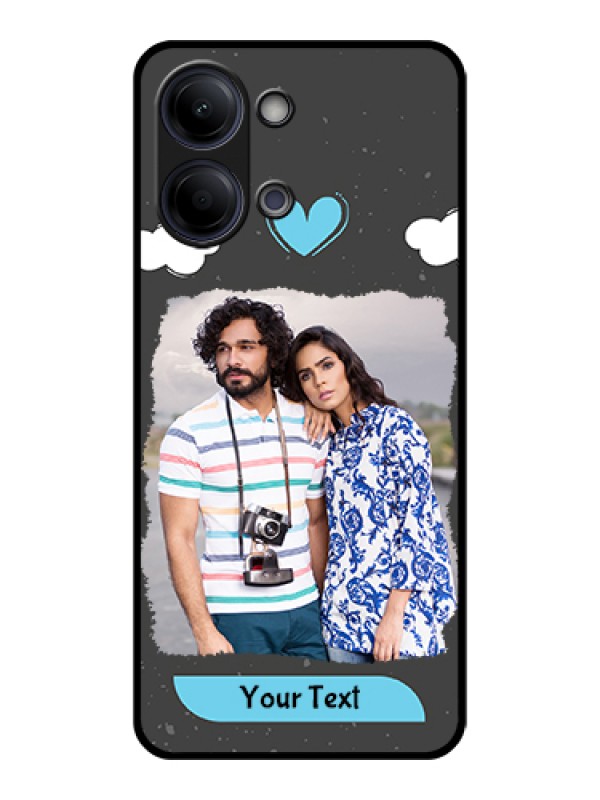 Custom Vivo Y21 5G Custom Glass Phone Case - Splashes With Love Doodles Design