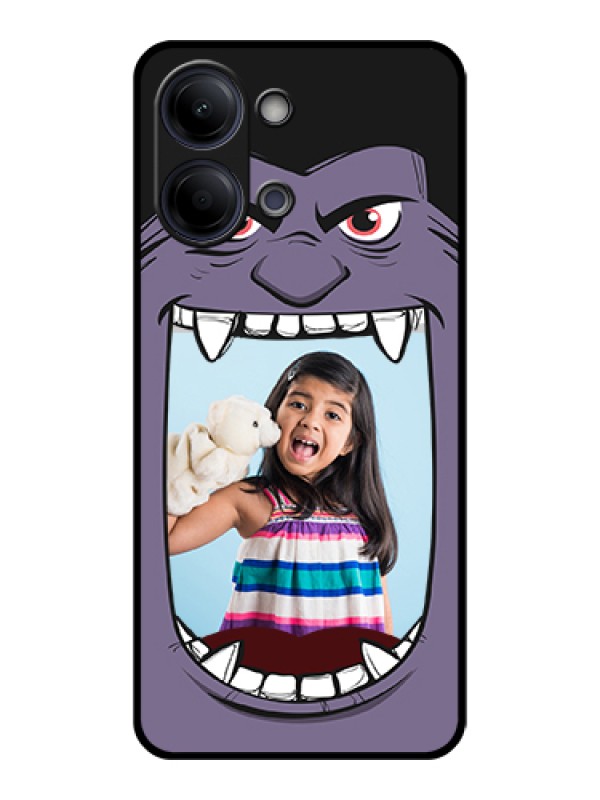 Custom Vivo Y21 5G Custom Glass Phone Case - Angry Monster Design