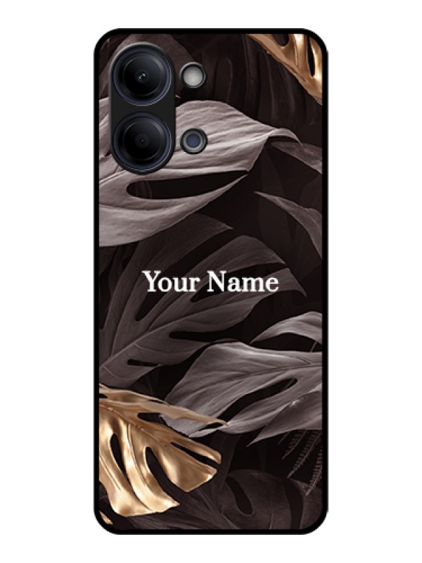 Custom Vivo Y21 5G Custom Glass Phone Case - Wild Leaves Digital Paint Design