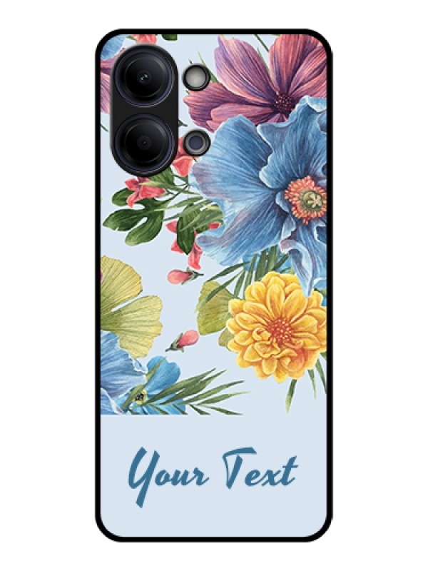 Custom Vivo Y21 5G Custom Glass Phone Case - Stunning Watercolored Flowers Painting Design