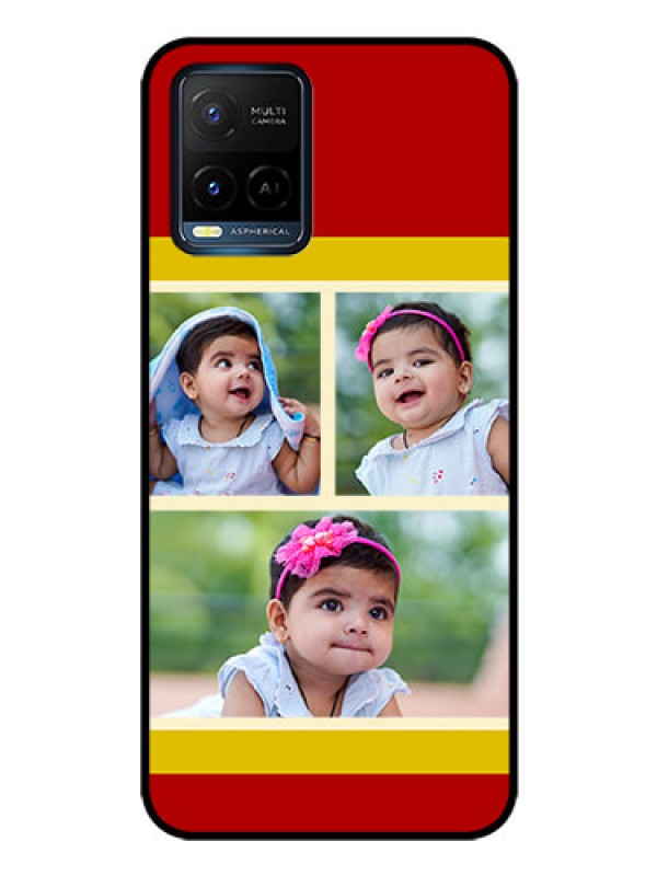 Custom Vivo Y21 Custom Glass Mobile Case - Multiple Pic Upload Design