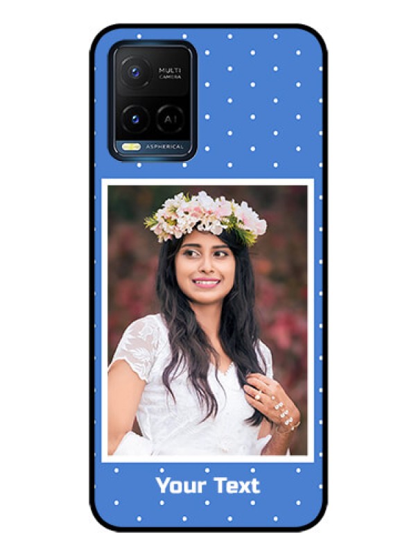 Custom Vivo Y21 Photo Printing on Glass Case - Polka dots design