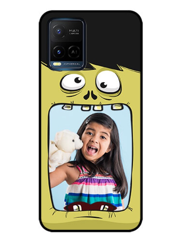 Custom Vivo Y21 Personalized Glass Phone Case - Cartoon monster back case Design