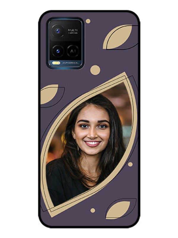 Custom Vivo Y21 Custom Glass Mobile Case - Falling Leaf Design