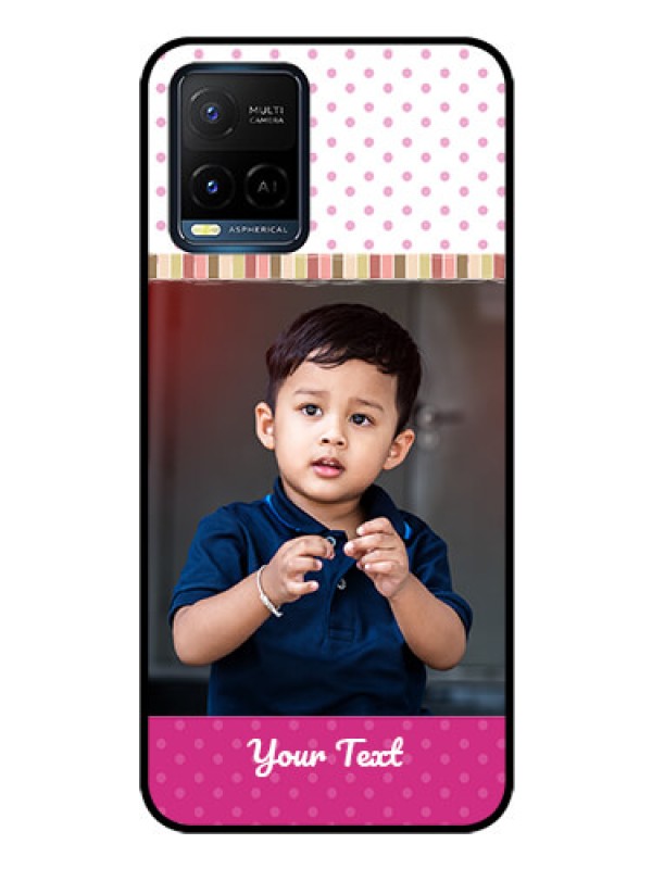 Custom Vivo Y21e Photo Printing on Glass Case - Cute Girls Cover Design