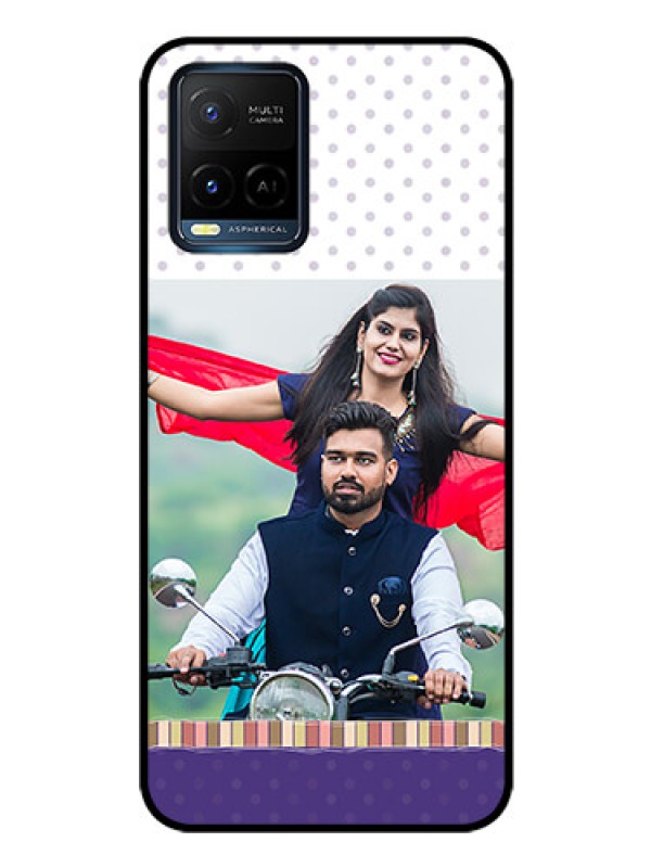 Custom Vivo Y21e Photo Printing on Glass Case - Cute Family Design