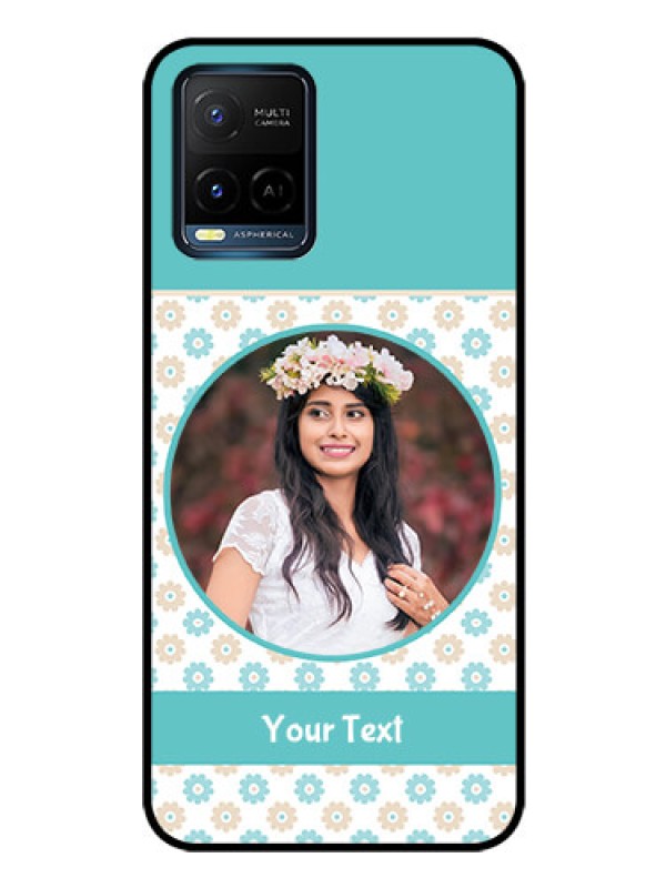 Custom Vivo Y21e Custom Glass Mobile Case - Beautiful Flowers Design
