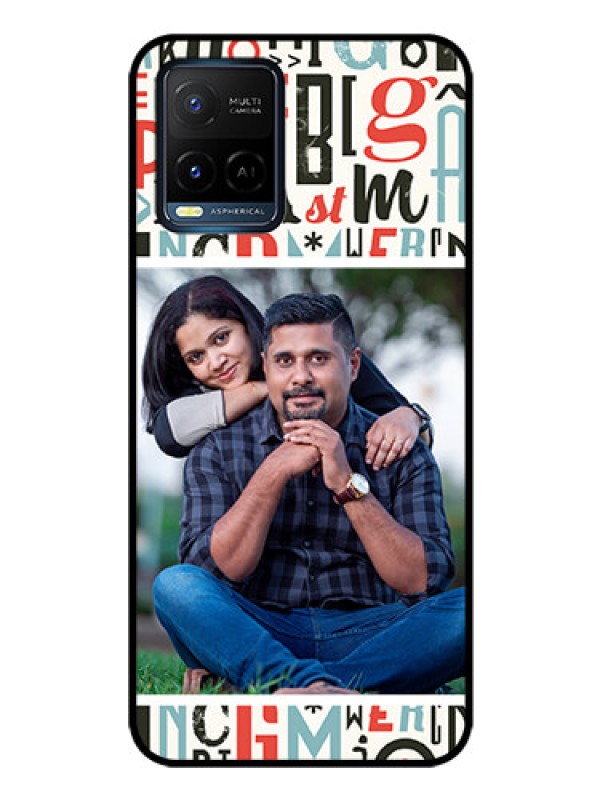 Custom Vivo Y21e Personalized Glass Phone Case - Alphabet Design