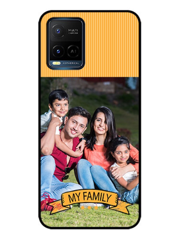 Custom Vivo Y21e Custom Glass Phone Case - My Family Design