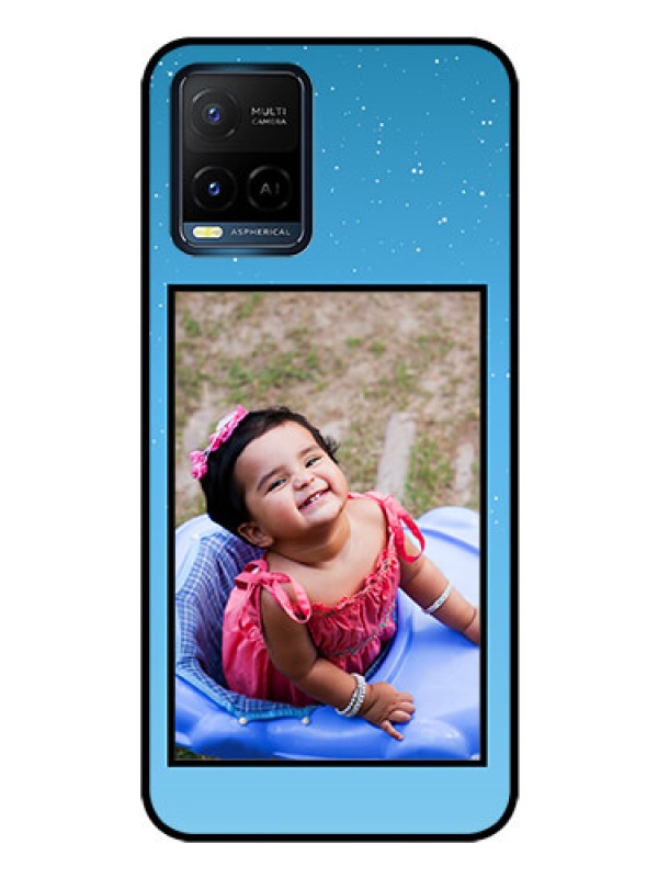 Custom Vivo Y21e Custom Glass Mobile Case - Wave Pattern Colorful Design