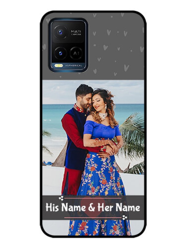 Custom Vivo Y21e Custom Glass Mobile Case - Buy Love Design with Photo Online