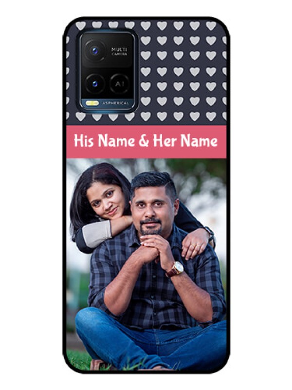 Custom Vivo Y21G Custom Glass Mobile Case - Love Symbols Design