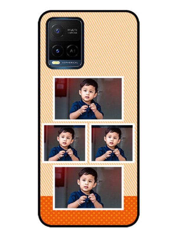 Custom Vivo Y21G Photo Printing on Glass Case - Bulk Photos Upload Design