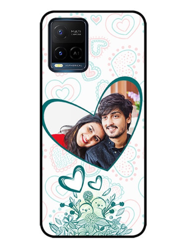 Custom Vivo Y21G Photo Printing on Glass Case - Premium Couple Design