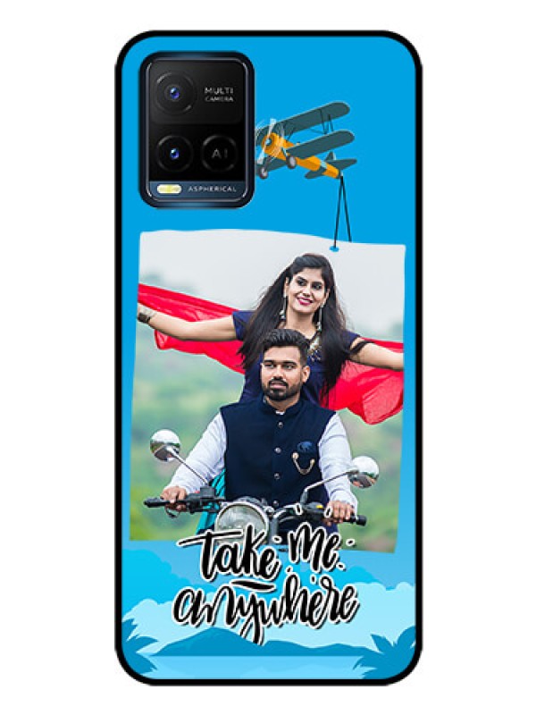 Custom Vivo Y21G Custom Glass Mobile Case - Traveller Design
