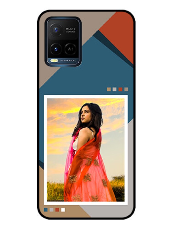Custom Vivo Y21G Personalized Glass Phone Case - Retro color pallet Design