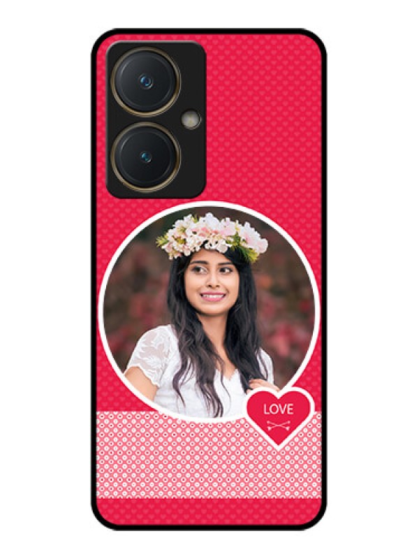 Custom Vivo Y27 Custom Glass Phone Case - Pink Color Pattern Design